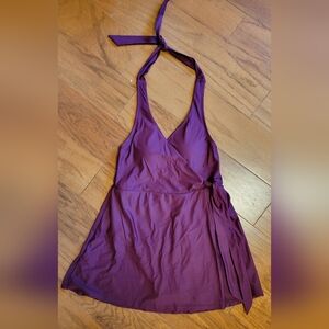 J.Crew Iris Purple Halter Wrap Swim Dress 6 NWT!